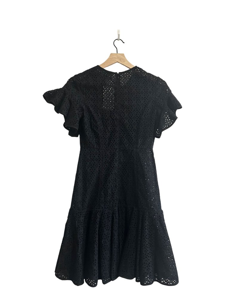 Needle & Thread Black Eyelet Floral Broderie Mini Dress, Size Us 0, Nwt — image 2 of 8